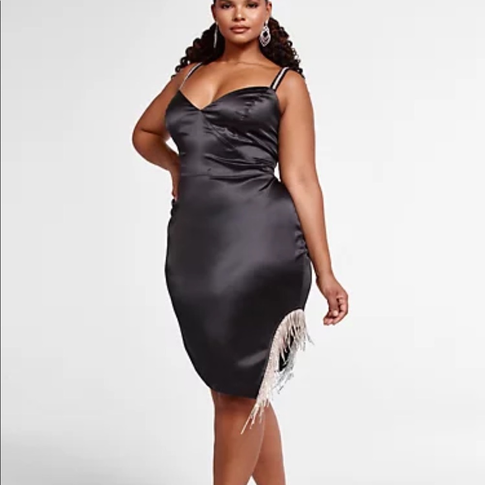 Fashion To Figure Hallie Rhinestone Trim Dress